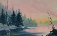 watercolor Pink Dawn